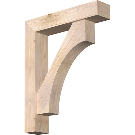 Ekena Millwork Westlake Block Smooth Bracket w/ Offset Brace, Douglas Fir, 7 1/2"W x 36"D x 44"H BKT0806X36X44WTL05SDF